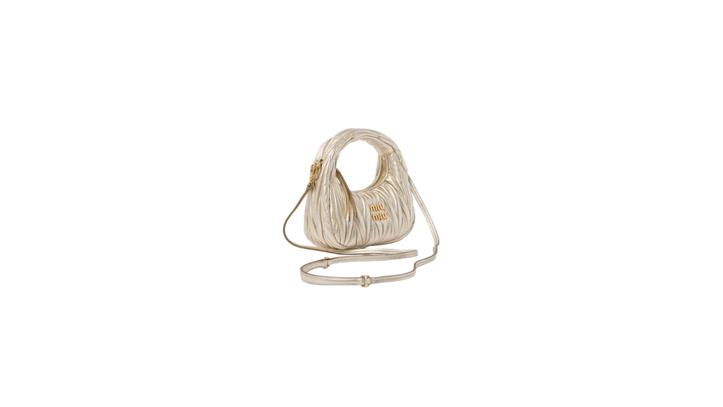 Wander matelassé nappa leather hobo mini-bag